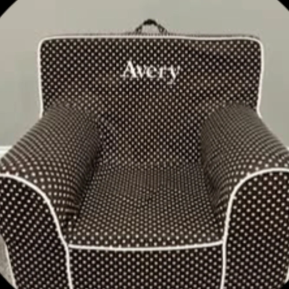 Pottery barn everywhere chair Brown With White Polka Dot Kids Accent Chair Cover